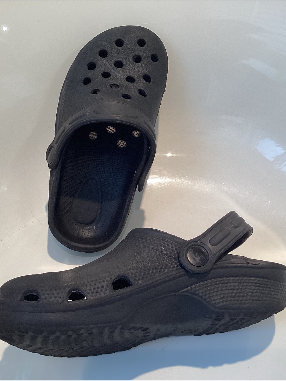 Kids Black Slip-On Comfort Clogs with Heel Strap